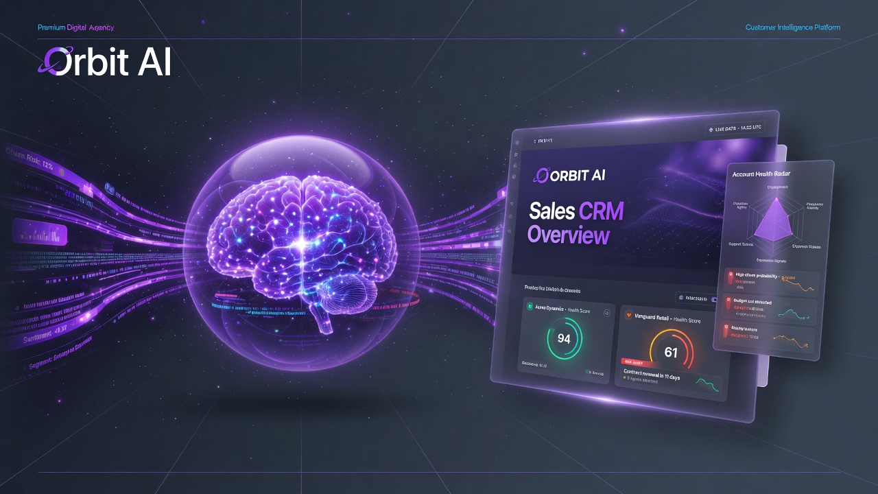 Orbit AI customer intelligence platform mockup by Nexora SG